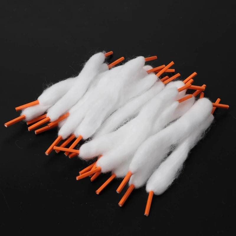 Vaping Goods - ไส้กรองแบบม้วน 100 ชิ้น ทำจากฝ้ายออร์แกนิค สำหรับอะตอมไมเซอร์แบบ 2