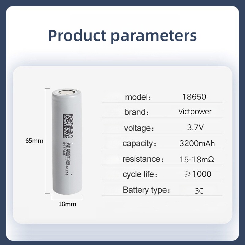 Vape Battery 18650 - แบตเตอรี่ลิเธียมไอออน Victpower 10 ก้อน 3500mAh 18650