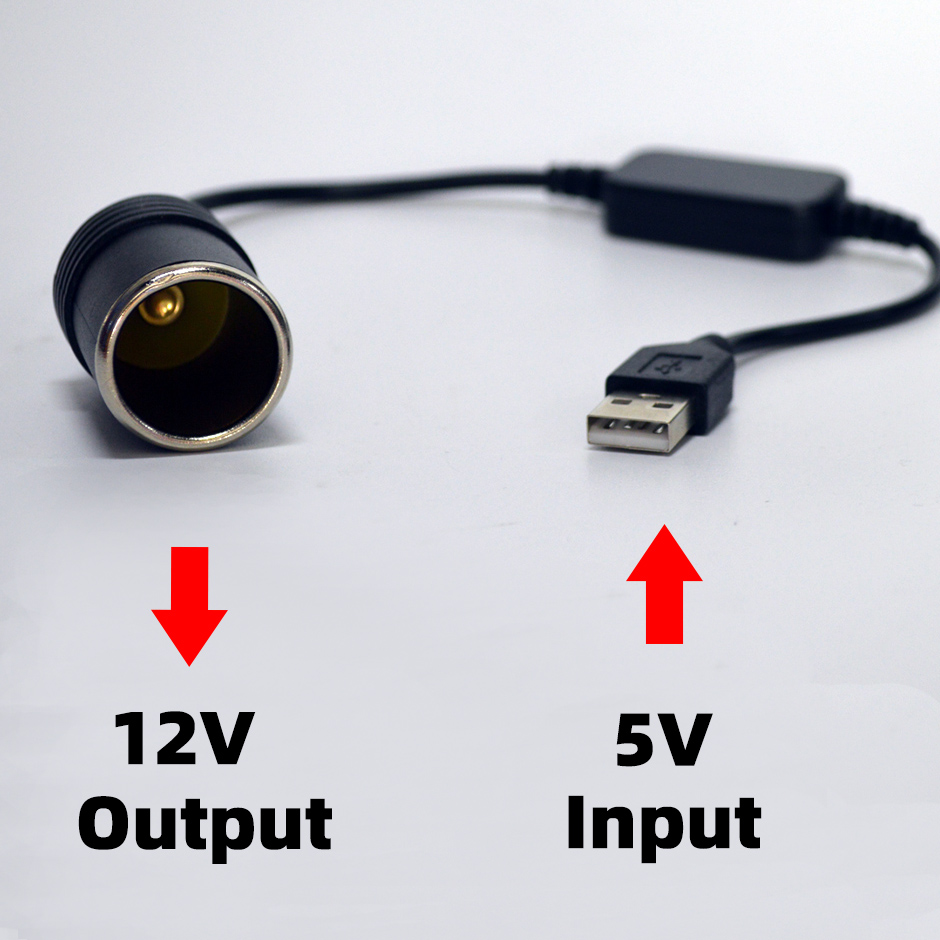 Accessories Experts Vape - สายแปลงไฟ 5V เป็น 12V พร้อมสายต่อขยาย USB