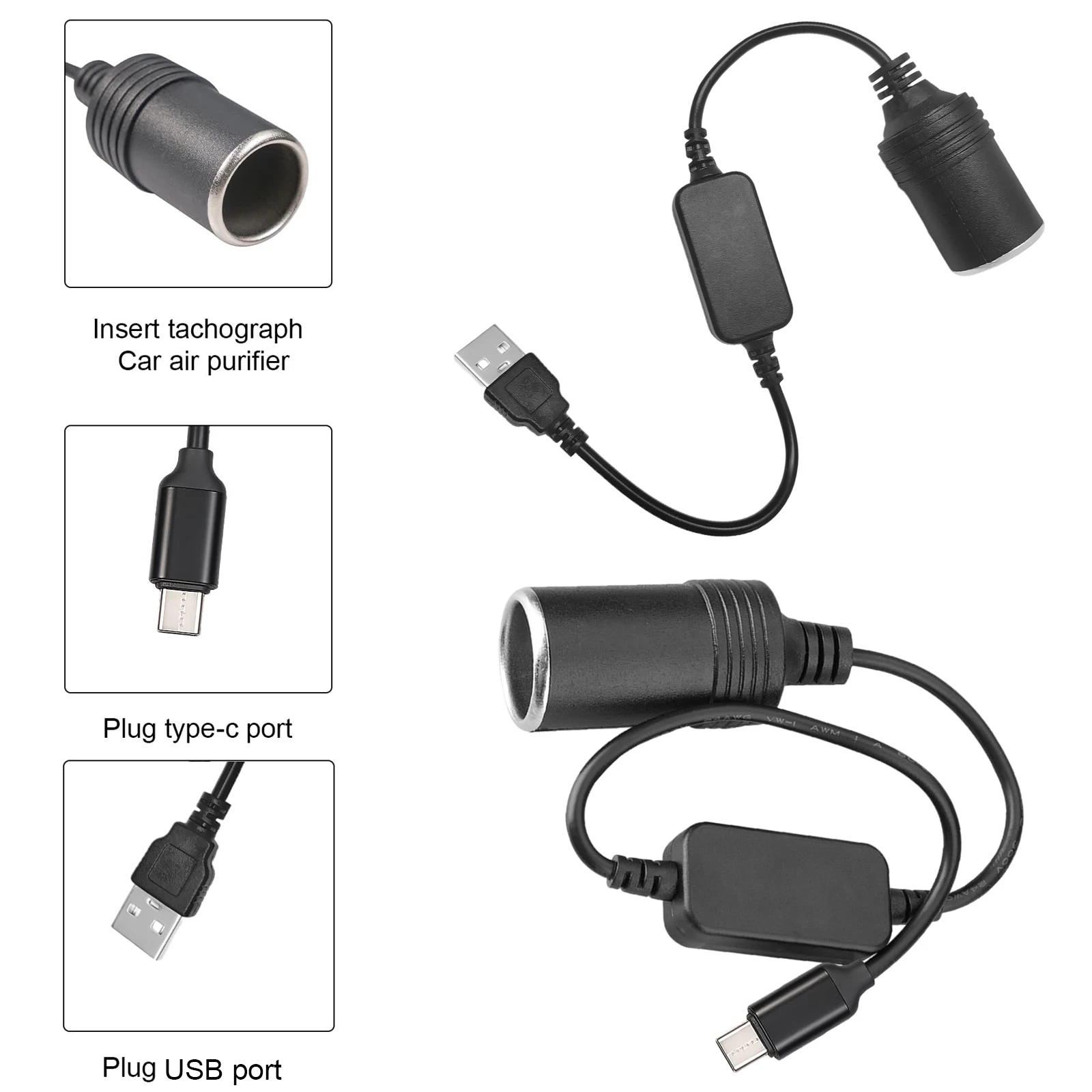 Accessories Experts Vape - 5V ถึง 12V ซ็อกเก็ตที่จุดบุหรี่ประเภท C USB
