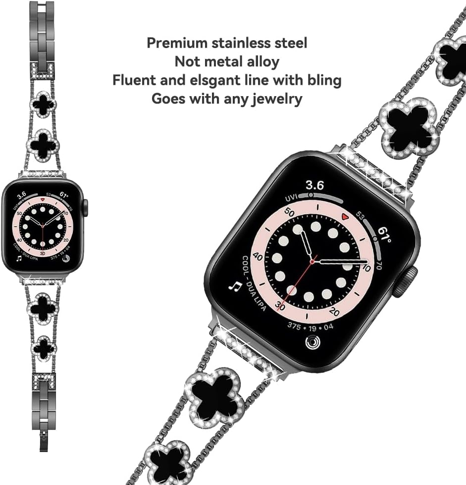 Mesh Coil Strip - สายนาฬิกาข้อมือสแตนเลสสตีลแบบตาข่าย Clover ดีไซน์เรียบง่ายทันสมัย สำหรับ Apple Watch