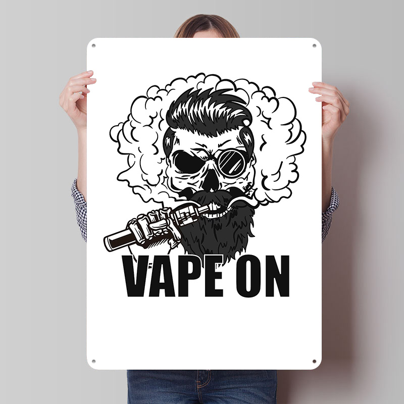 Vape Accessory - ป้ายโลหะวินเทจแบบกำหนดเองได้สำหรับตกแต่งผนังบ้าน ห้อง บาร์ และอุปกรณ์ตกแต่งอื่นๆ