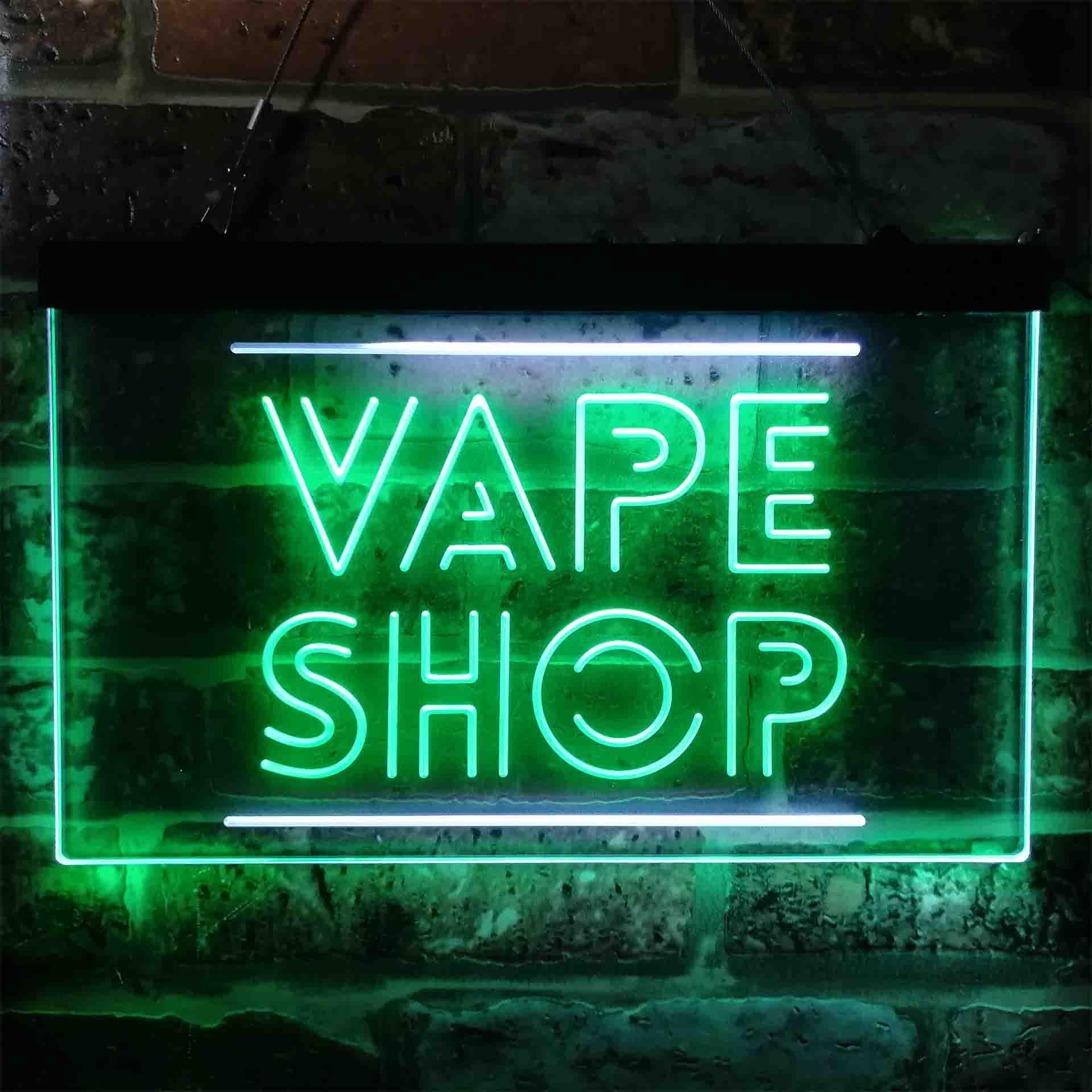 VAPE SHOP ป้ายไฟนีออน LED สีคู - Vaping Shop บทวิจารณ์และราคา