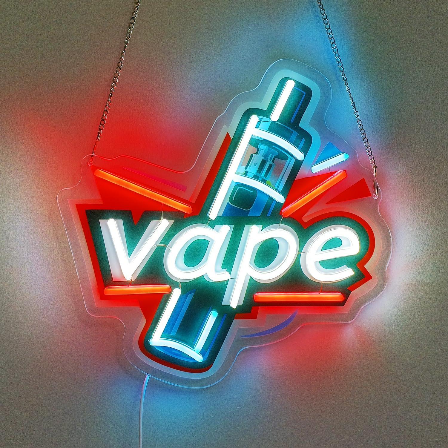 ป้ายไฟนีออนแบบ USB ปรับความสว่ - Vaping Store บทวิจารณ์และราคา