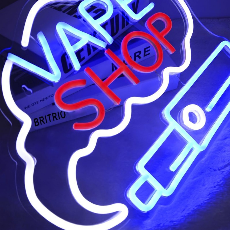 ป้ายไฟนีออนร้านขายบุหรี่ไฟฟ้า  - Vaping Store บทวิจารณ์และราคา